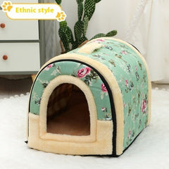 Portable Handle Pet Bed Small And Medium Sized Kennel Warm Cattery