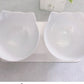Non Slip Double Cat Bowl With Raised Stand Pet Food Cat Feeder Protect Cervical Vertebra Dog Bowl Transparent Pet Products