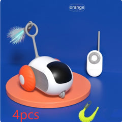 Remote Control Interactive Cat Car Toy USB Charging Chasing Automatic Self-moving Remote Smart Control Car Interactive Cat Toy Pet Products