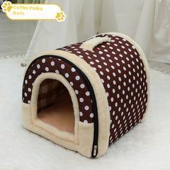 Portable Handle Pet Bed Small And Medium Sized Kennel Warm Cattery