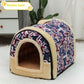 Portable Handle Pet Bed Small And Medium Sized Kennel Warm Cattery