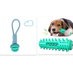 Dog Toys Balls Interactive Treat Rope Rubber Leaking Balls For Small Medium Dogs Chewing Bite Resistant Pet Tooth Cleaning